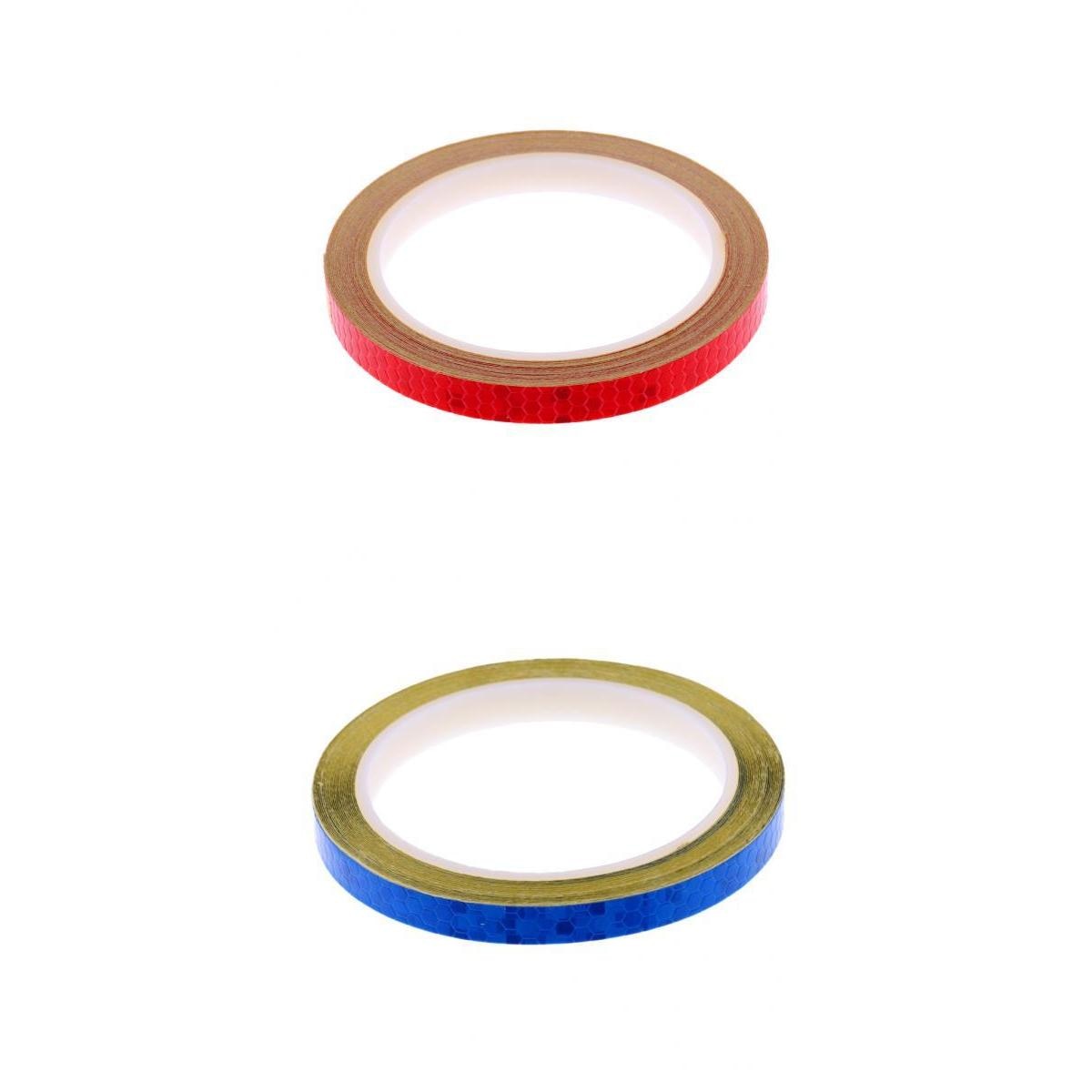 2 Stuks 8 Meter Reflecterende Fiets Velg Stickers Fiets Mtb Motorfiets Reflector Tape Diy Decals-2 Kleuren