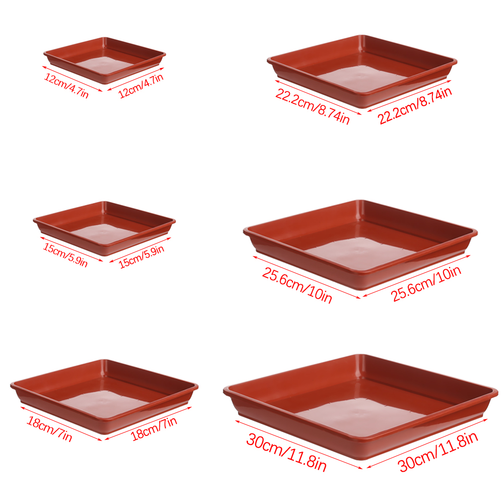 4/6/7/8/10 Inch 1 Pcs Plastic Vierkante Plant Schotel Drip Trays Schoteltjes Dikker Waterdichte Indoor outdoor Bloempot Huis Tuin