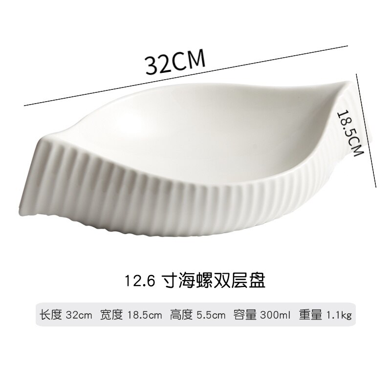 Assiette en céramique de forme spéciale, pour hôtel, Club, Restaurant, Fusion, salle privée, plats d&#39;humeur, Cuisine moléculaire, plats froids Sashimi: 12.6inch
