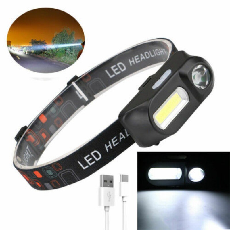 LED Scheinwerfer Starke Licht 18650 Lithium-Batterie Kopf-montiert Taschenlampe draussen Haushalts Wiederaufladbare Nacht Angeln Scheinwerfer: 02