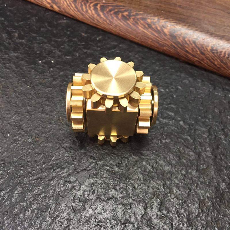 Cubo de conexión de engranaje giroscópico para adultos, giroscopio mecánico de dedo de cobre puro, juguete para