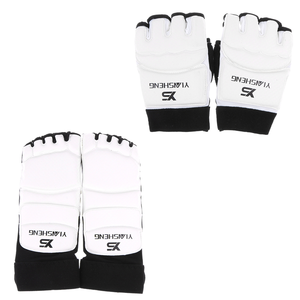 Protectores de pie para Taekwondo, guantes de medio dedo para Karate, boxeo, Muay Thai, ropa deportiva para entrenamiento muscular corporal