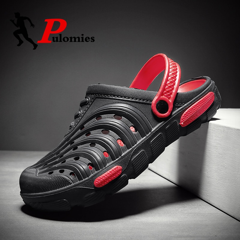 PULOMIES Pistoni di Estate Degli Uomini Sandali Massaggio Zoccoli Da Giardino All'aperto Scarpe Da Uomo Piscina Sandali Da Bagno Presentazioni Aziende Produttrici Giochi Muli Pistoni Della Spiaggia