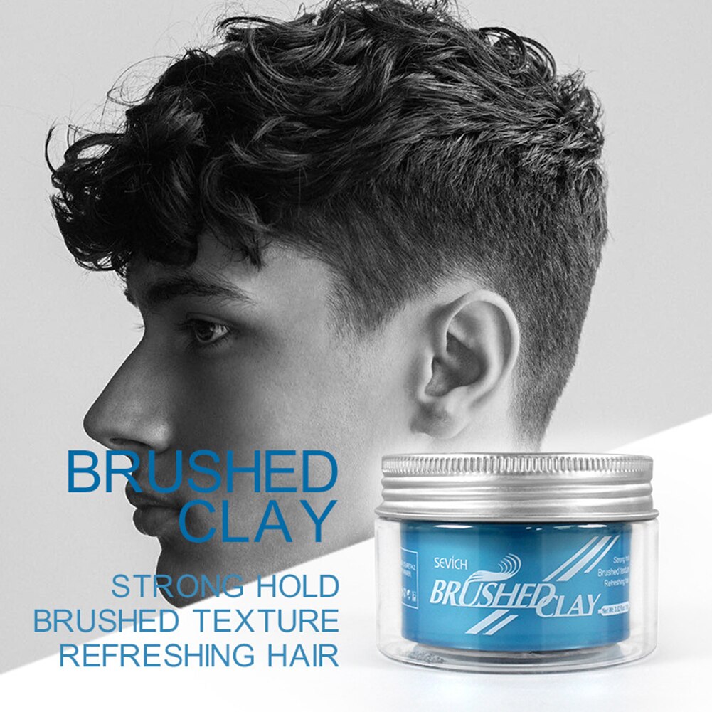 Argile coiffante forte tenue cheveux transparents cire de coiffure naturelle pour hommes ingrédients naturels purs facile à utiliser
