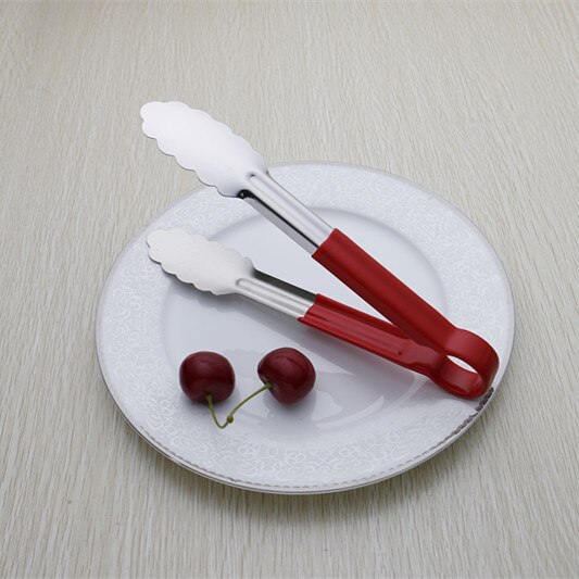 Kitchen Tool Gadgets Utensils Barbecue Bbq Steak Bake Bread Food Clip Accessories Stainless Steel Utensilios Cocina Pinzas Cocin: Red / S