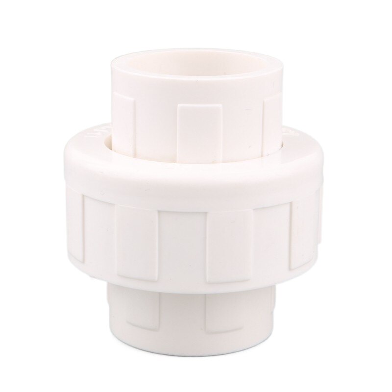 1pc PVC Union 20 25 32 40 50mm Equal Coupling Water Pipe Straight Connector For Garden Irrigation Aquarium Fish Tank Fittings: ID 25mm / white