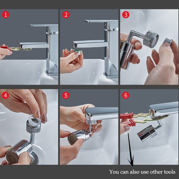 Universal Movable Tap Head 720 Dgree Rotatable Filter Nozzle Swivel Tap Kitchen Faucet Head