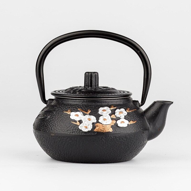 Japanische Gusseisen Teekanne Wasserkocher Pflaume Blüte Teekannen 300 ml/600 ml/800 ml