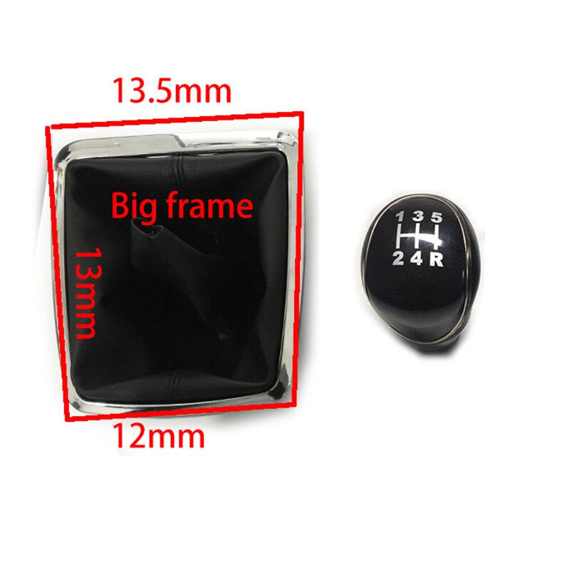 5/6 Speed Car Shift Gear Knob Lever Gaitor Boot Cover For Ford Focus 2 MK2 FL MK3 MK4 MK7 KUGA GALAXY FIESTA TRANSIT: black 5 big frame