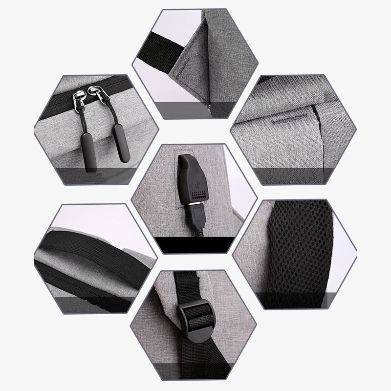 Laptop Bag Backpack Inch with USB Charging Port Backbag Travel Daypacks Male Backpack Business Back Pack Women Men