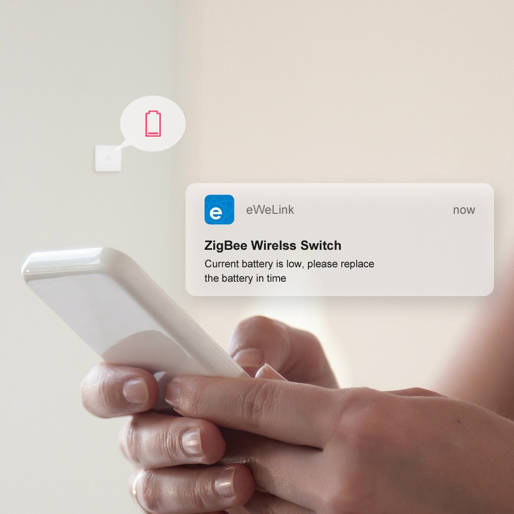 SONOFF SNZB 01 bezprzewodowy przełącznik Zigbee praca z Sonoff Zigbee most Centrum aplikacja eWeLink, Zigbee inteligentne bezpieczeństwo w domu zestaw