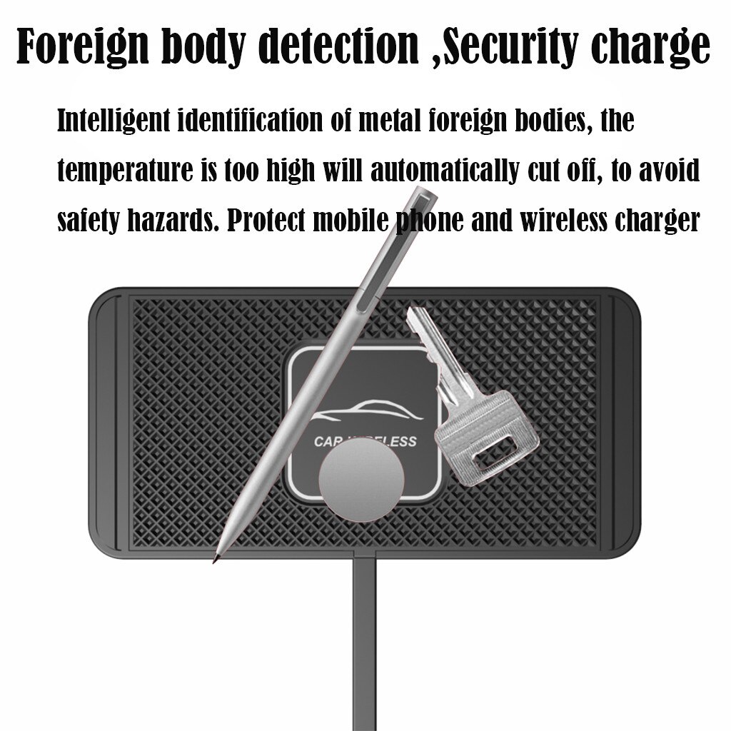 CARPRIE C1 Car Qi Wireless Charger Pad Fast Charging Dock Station Non-slip Mat Car Dashboard Holder Stand for iPhone XR