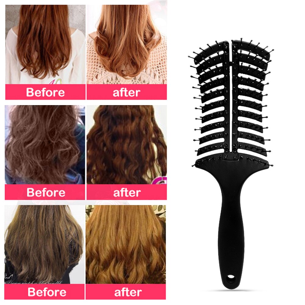 Haar Borstel Hoofdhuid Massage Kam Haarborstel Nylon Vrouwen Nat Krullend Tangle Hair Brush Salon Kappers Styling