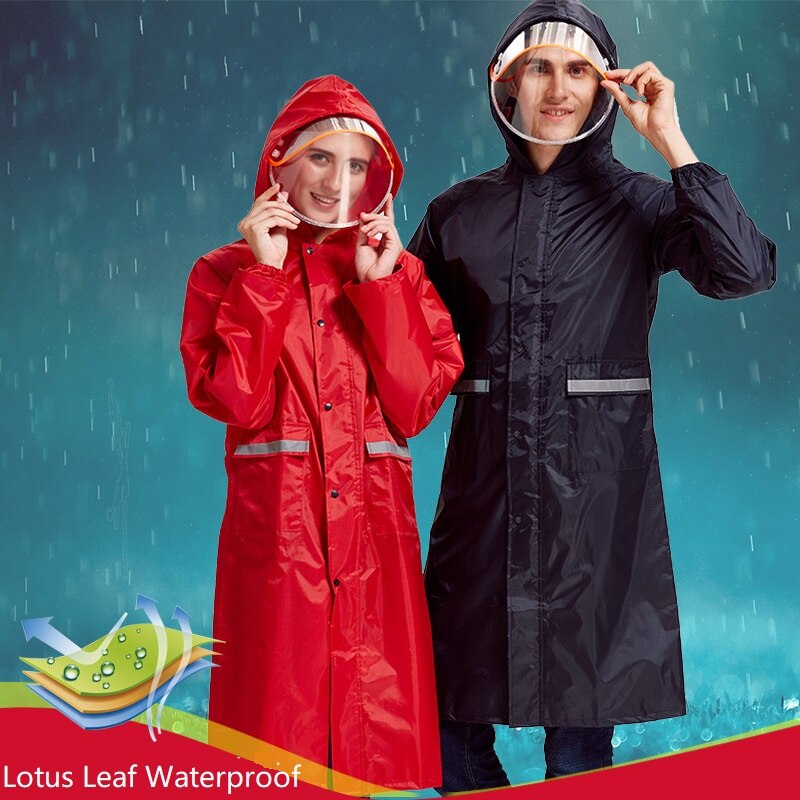 Chubasquero Impermeable de estilo Oxford largo grueso para mujer y hombre impermeables para exteriores impermeables de motocicleta de