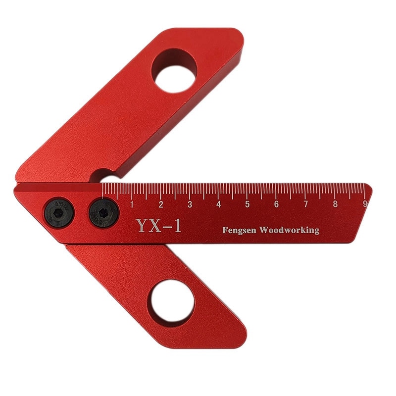 Center Instrument, Wire Gauge, Woodworking Aluminum Alloy Center Line Measurement Tool, 45/90 Degree Right Angle Wire Gauge Carp: Default Title