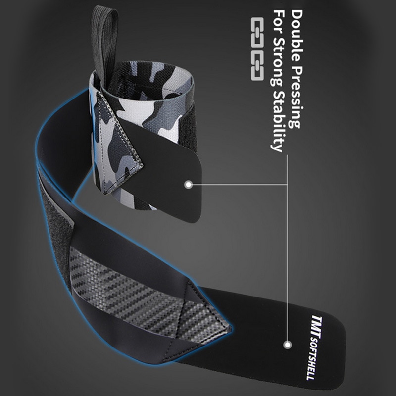 TMT-muñequeras deportivas para entrenamiento, mancuernas, equipo de gimnasio, pesas, envolturas de soporte para muñeca, protector para Crossfit, túnel carpiano
