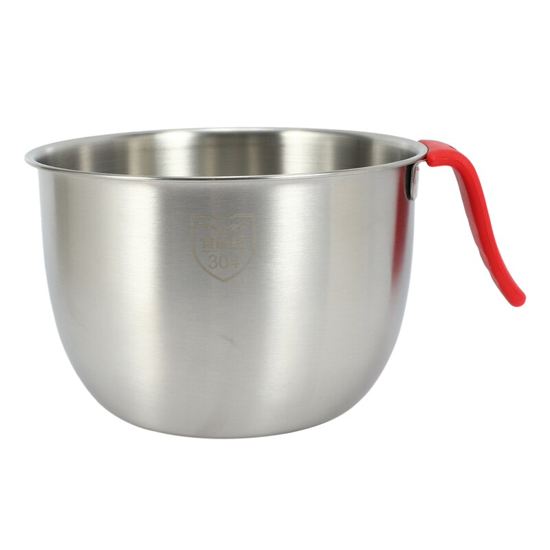 Stainless Steel Mixing Bowls with Handle DIY Cake Salad Grater Kitchen: Silver