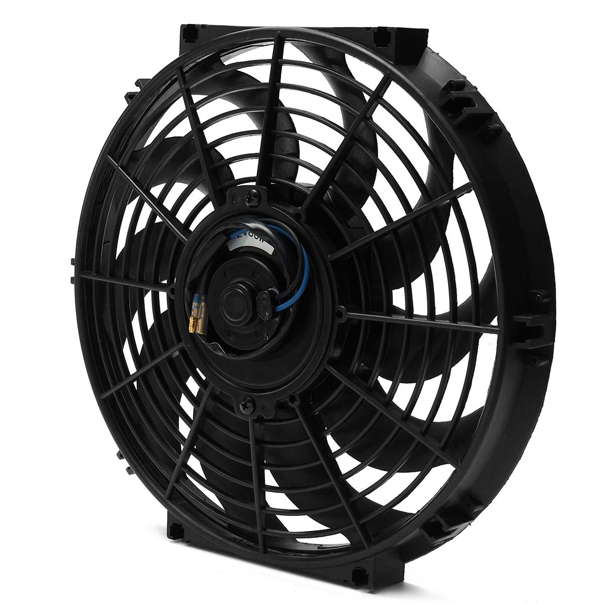 9 10 12 14 Inch Universal Push Pull Curved Blade Electric Cooling Radiator Fan with Mounting Kit 12V 80W 2100 RPM