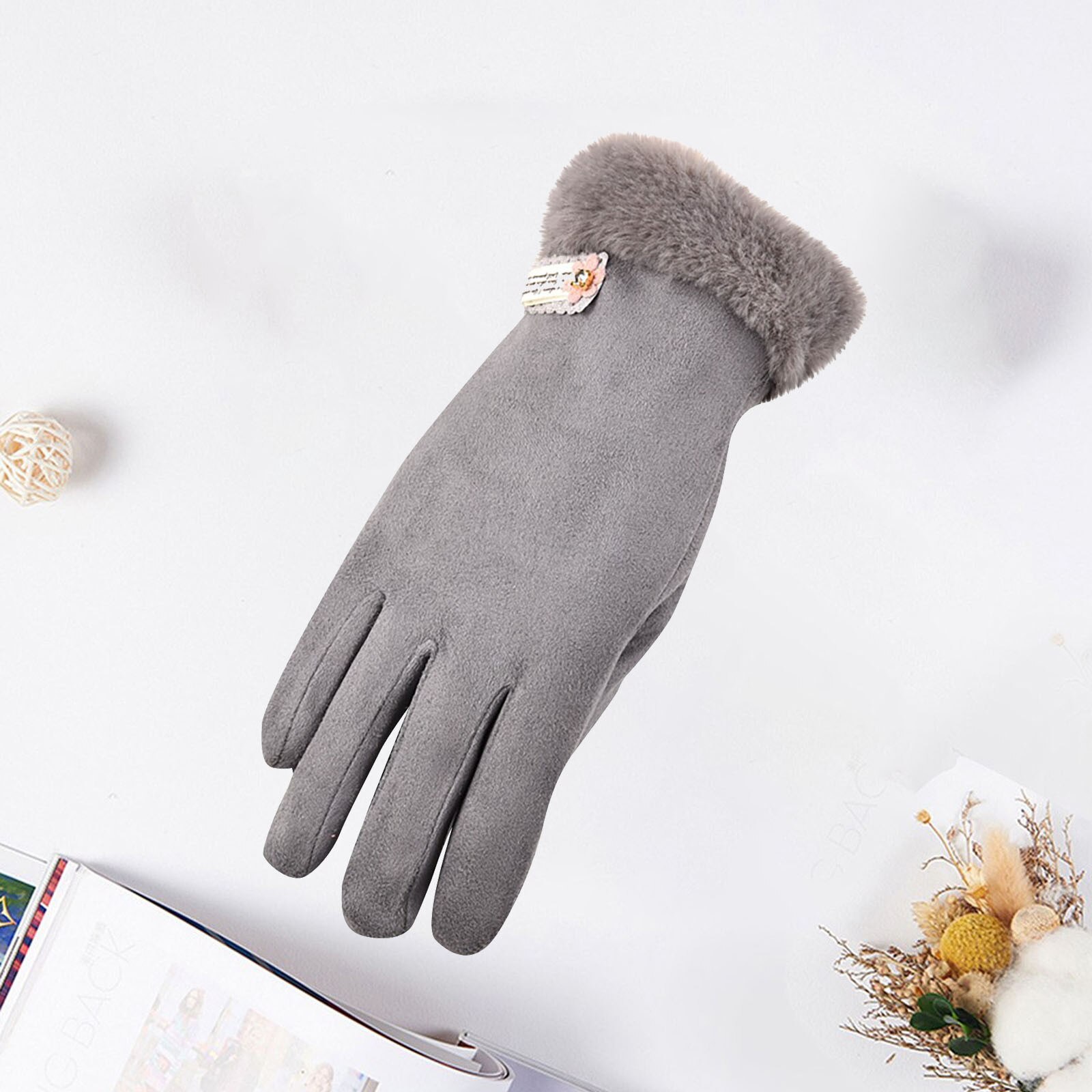 Guantes Cálidos Para Mensajes De Texto Con Pantalla Táctil De Invierno Con Forro Térmico Suave