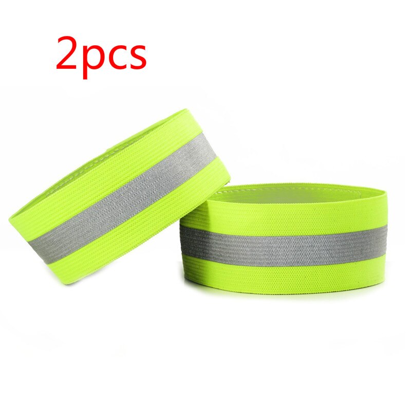Tiras reflectantes de ciclismo para correr y pescar, cinta reflectante de seguridad en bicicleta, 1 unidad: 2 Pcs