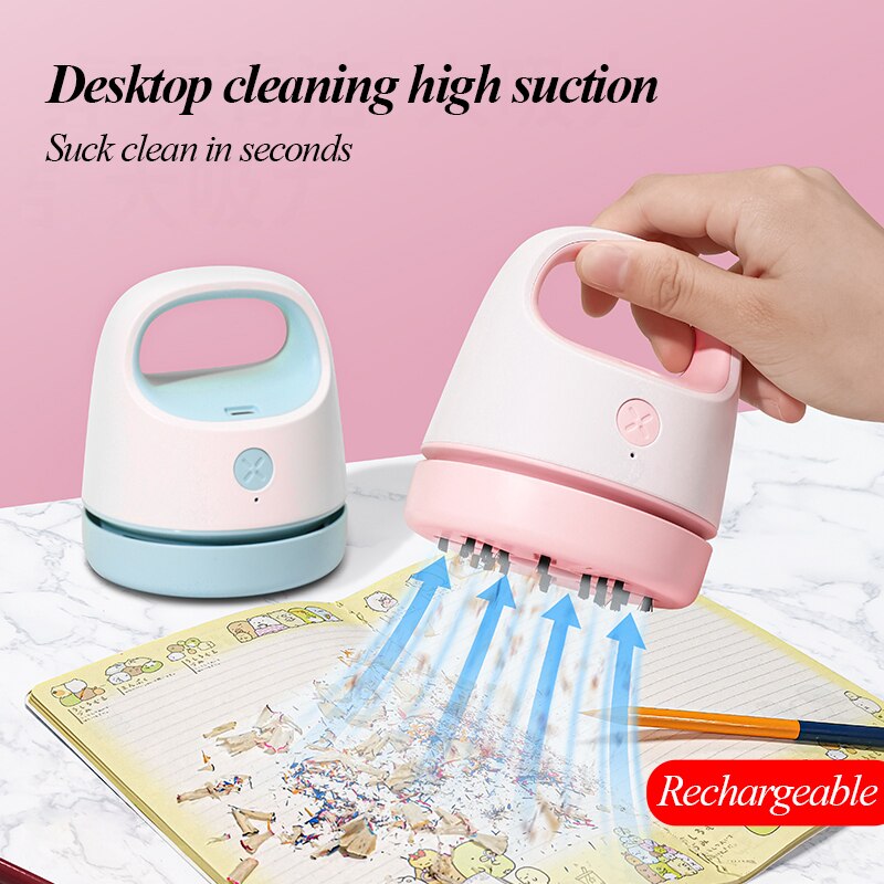 Mini Desktop Vacuum Cleaner Office Desk Dust Home For High Suction Table Keyboard Cleaning Computer Sweeper Stationery Supplies