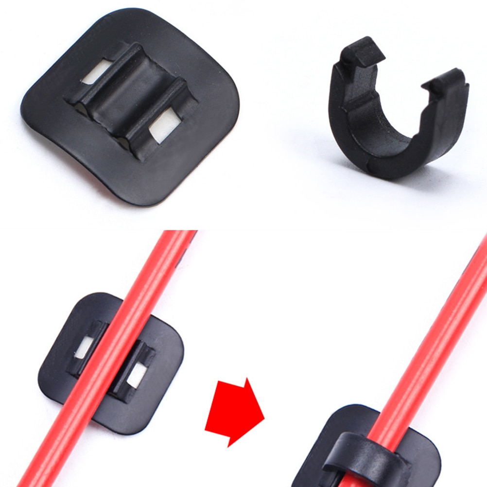 2 stk cykel kabelclips cykelhus wire spænde cykling skift kabel bremse gear kabelhus fastgørelse holder guide til mountainbike