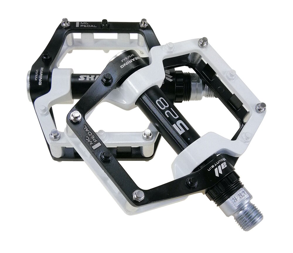 Cykel pedaler mtb bmx forseglet leje cykel cnc magnesium legering vej bjerg spd klamper ultralette cykel pedal dele: Sort
