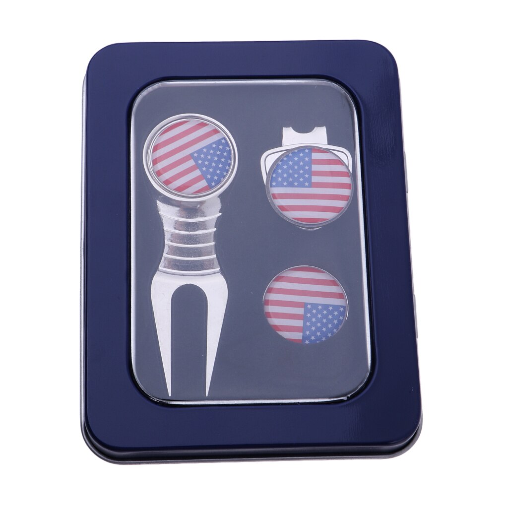 Donald Trump Divot Tool Set MAGA Golf Geschenk USA Donald Trump Golfball Markierer & Divot Tool Set – MAGA, USA, Geschenk Für Golfer Golf Accessoires