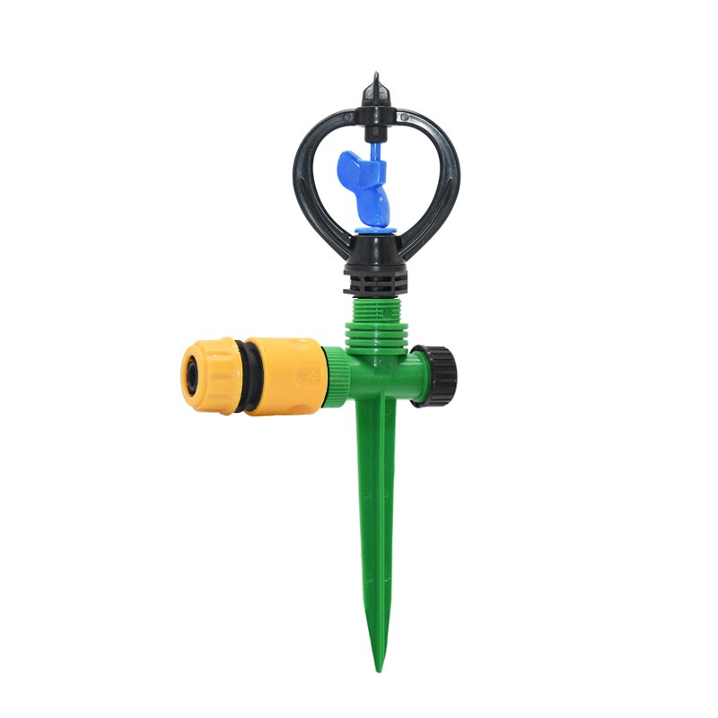 Garden farm irrigation sprinkler With support 360 degrees Rotary Lawn Sprinklers Garden Gardening Water watering 1PC: 1I2 hose