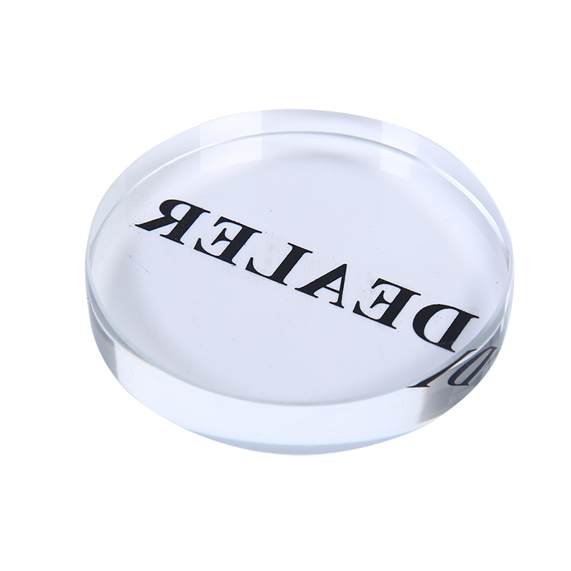 1pc 58mm -diameter akryl-knap-pressende pokerkort beskytter poker-dealer-knap-pokerchips
