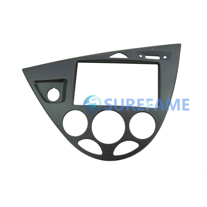 Double Din Car Radio Install Surround Panel for Ford for Focus MK1/Fiesta LHD Fascia Plate Dash Mount Kit Interior Trim Facia: Silver gray / 173x98mm