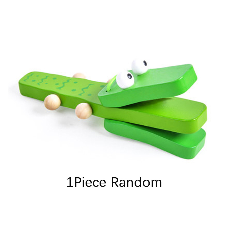 Trækastanjer håndklapper legetøj pædagogisk legetøj til børn 2 3 4 5 år party favors kids instrument de musique enfant: Alligator 1 stk