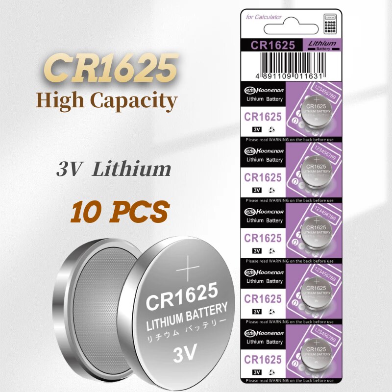 10 stück  cr1625 lithium-batterien 3v umweltfreundliche knopfzellenbatterien für autofernbedienungen, 3d gläser