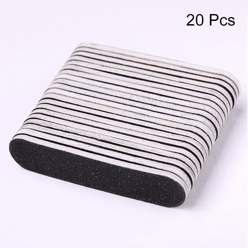 5/10/20/50/100 Pcs Black Mini Nail Files Set Washable Grinding Polishing Sanding Buffer Nail Art Manicuring Tools: 20PCS
