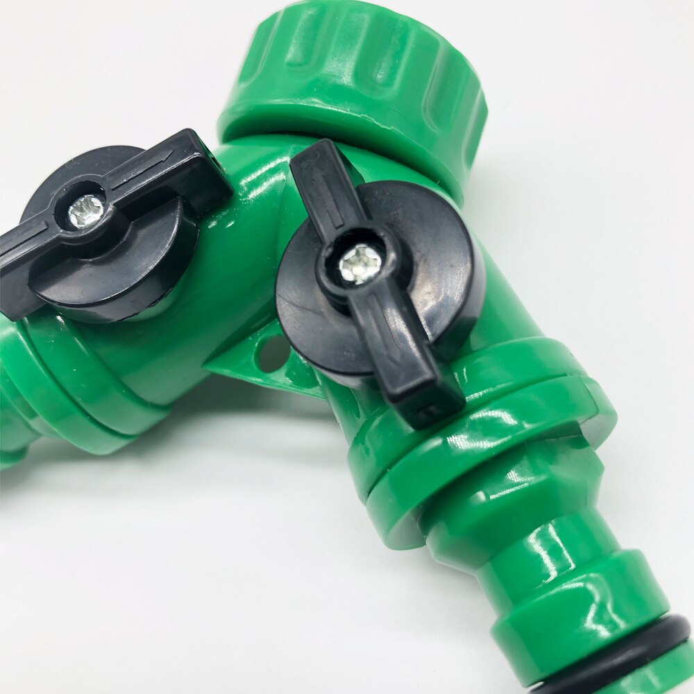 Irrigation Y Connector Adapter Splitter Resealable Tap 2 Way Valve Quick Coupling Drip Irrigation System