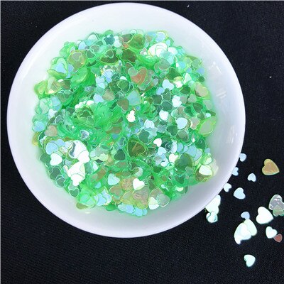 Rose Crystal 3mm 4mm 6mm Multi Size 3000 stks Liefde Hart Vorm Losse Pailletten Pailetten voor Nagels art, bruiloft decoratie confetti: Mint Color