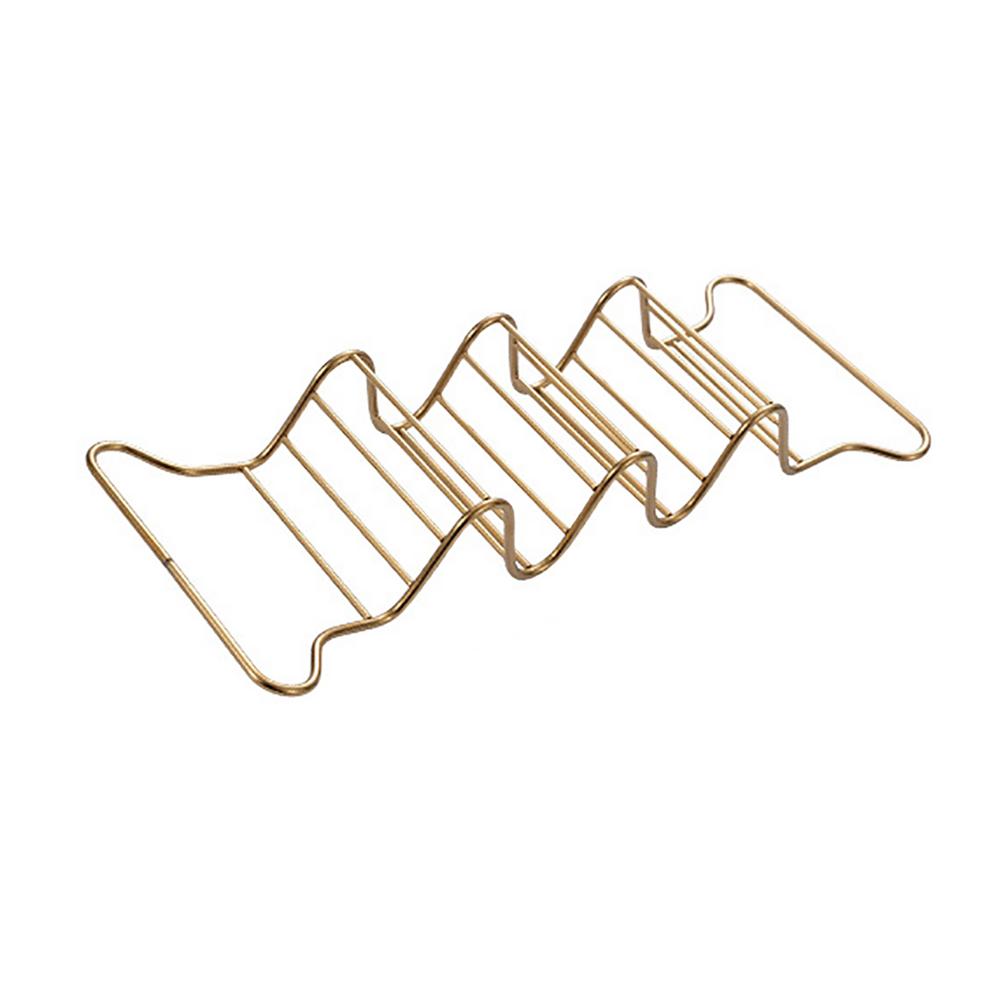 Support à tacos en acier inoxydable, résistant à la rouille, support à tacos Tortilla, support à tacos, matériel sain, pas de désordre, lave-vaisselle: Gold