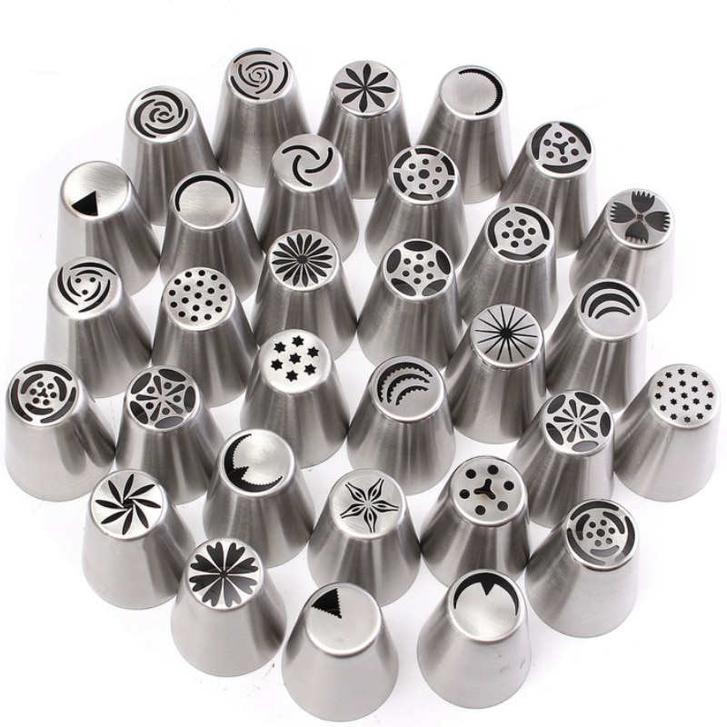 46Pcs Nozzles Set 45Pcs Rvs Icing Piping Nozzle + 1 Adapter Converter Pastry Decorating Tips Cake Cupcake decorateur