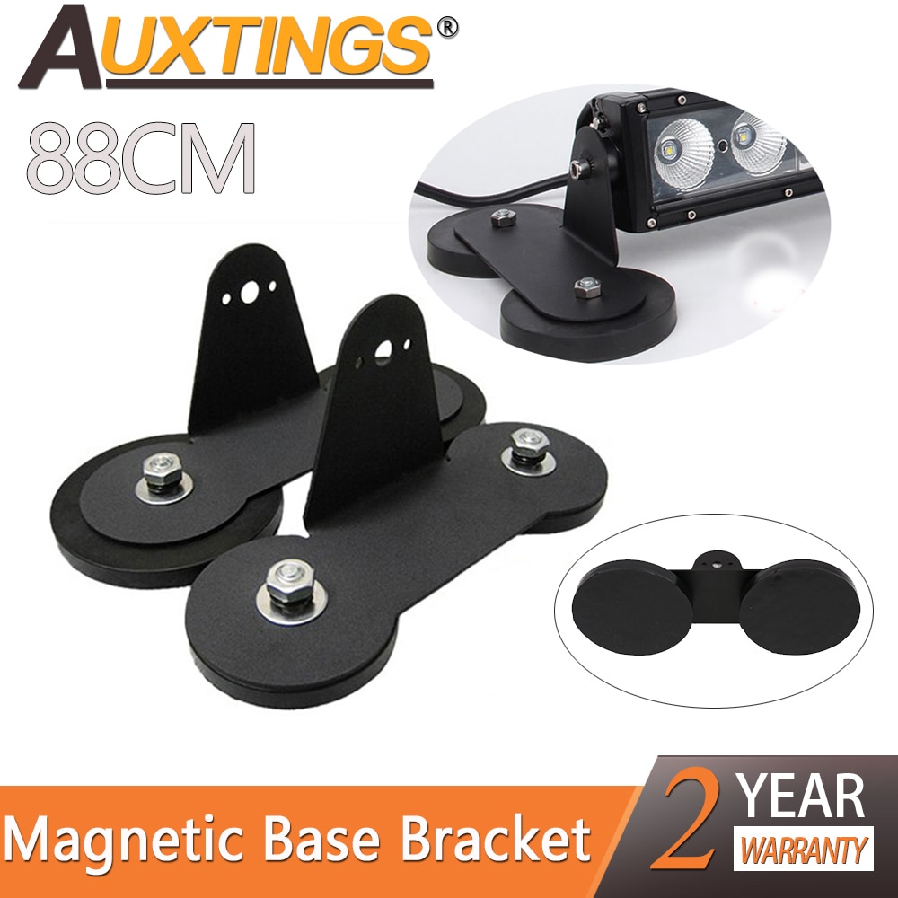 Auxtings 1Pair of Car Magnetic Base Mounting Bracket Lamp Holder LED Work Light Bar Magnet Sucker For Offroad SUV ATV UTB Pickup