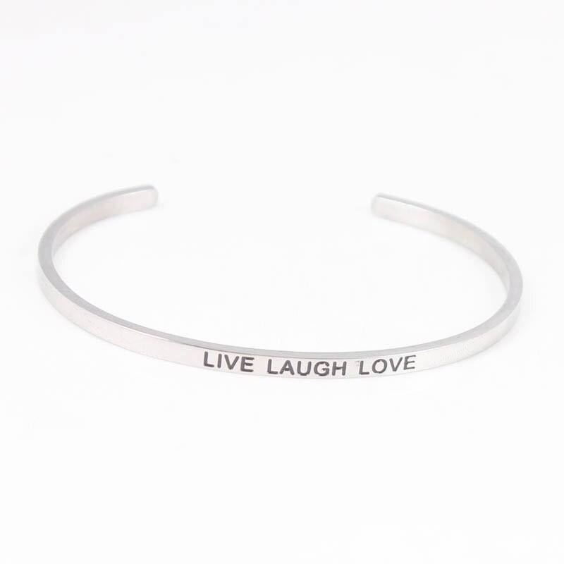 3.2mm Stainless Steel Bangle Engraved you are my sunshine Inspirational Quote Cuff Mantra Bracelet for Women: 7