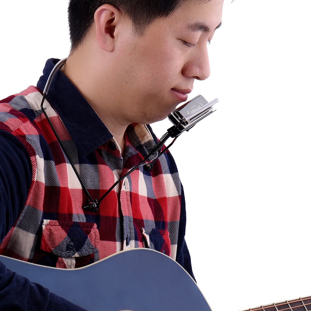 Metalowy harmonijka usta organ uchwyt na harmonijka szyi wspornik stojakowy robić 10 otwór harmonijki ustne ręce darmowe gry