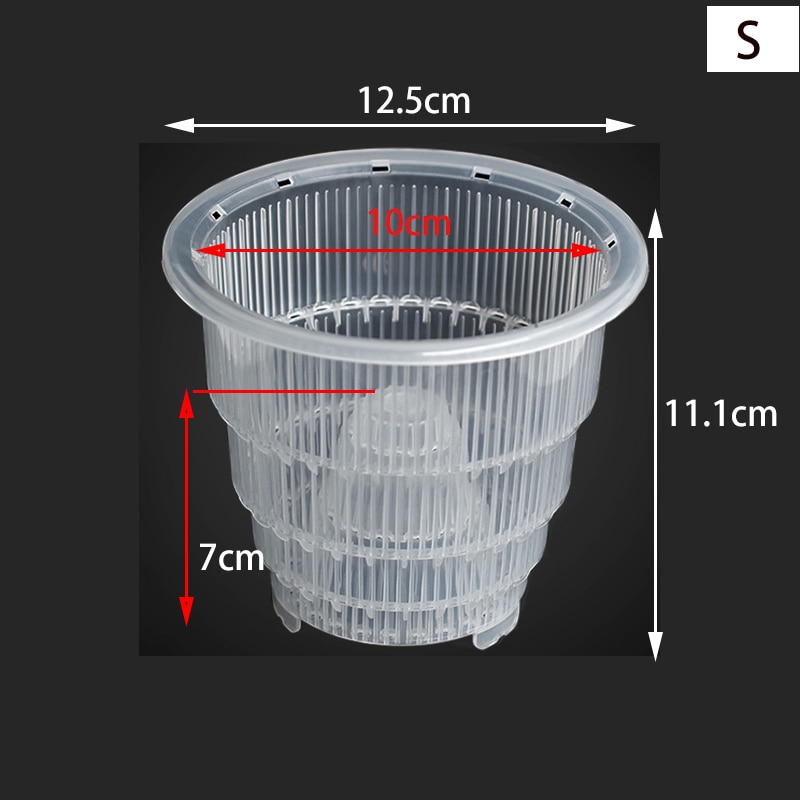 Meshpot 4/5/6 Inch Clear Orchid Pot With Holes Plastic Flower Pot Flower Beds Flower Seeds for Garden Pots for Plants