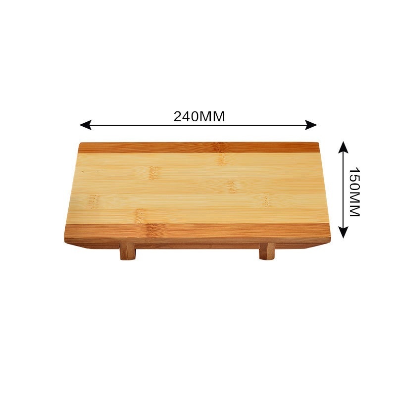 Bambus Küche Sushi Platte Sushi Tablett Sushi Dekoration Restaurant Holz Tablett für Sushi Sashimi Bazooka Nachtisch: 24cm x 15cm B