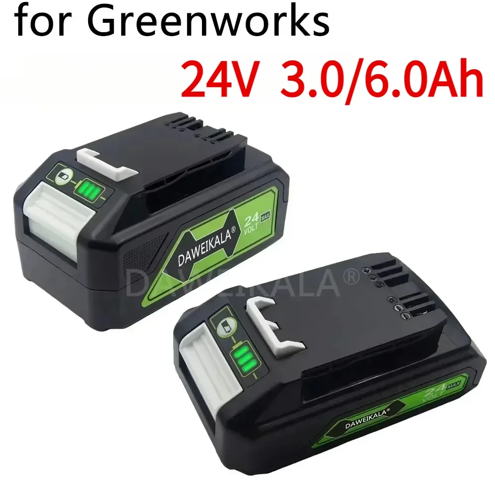 För greenworks 24v 6.0ah litiumbatteri greenworks batteri för greenworks 24v 48v verktyg  mo24 b 410 mo48 l 4211 ht24 b 210 21342