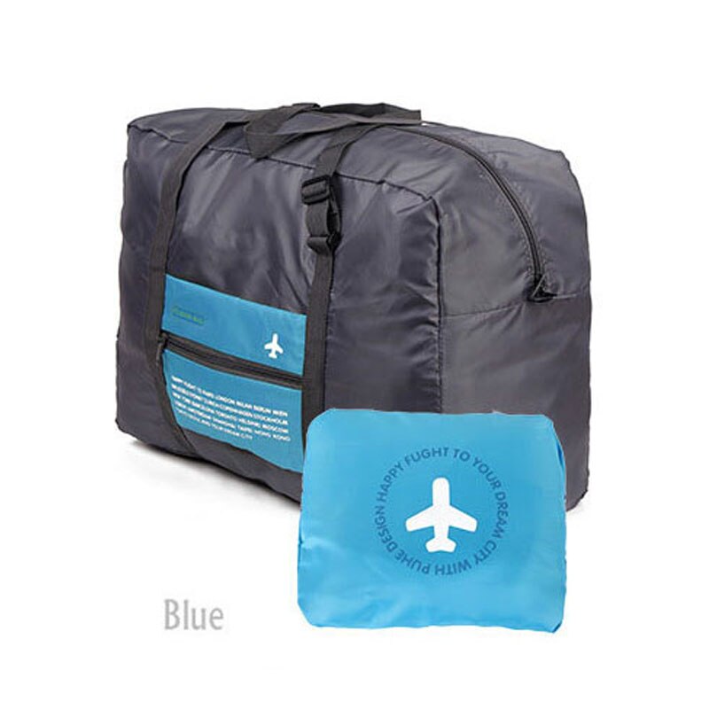 Rerekaxi Polyester Folding Reistassen Grote Capaciteit Water Proof Unisex Plunjezak Bagage Handtassen Draagbare Bagage Tas: blue Duffel bag