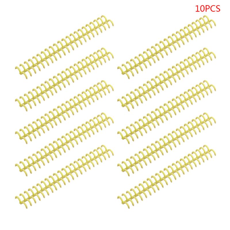 Anel avulso de plástico para caderno 77ha, anel espiral de ligação de folhas soltas para 30 buracos, 10 peças: YELLOW