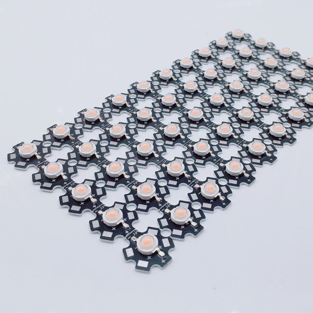 50pcs/lot 3W full spectrum led grow chip with PCB star , led grow lights ,broad spectrum 380nm-840nm led diode for indoor plant