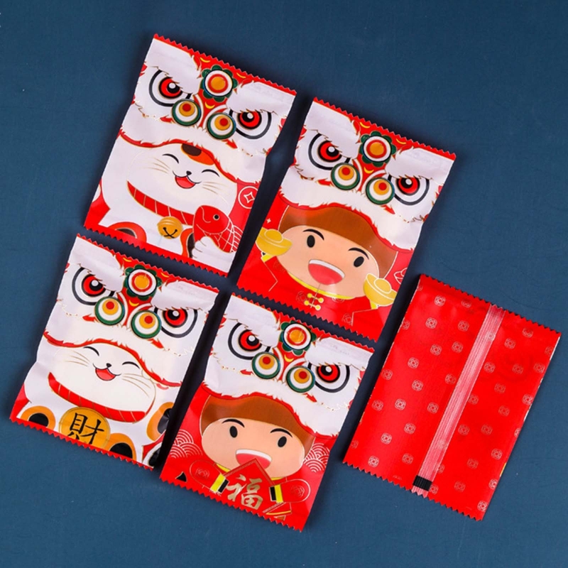 Chinese Lion Dance Cat Packaging Bags Set Baking Package Sealing Bag Storage