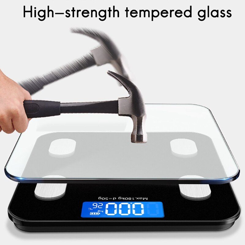 Smart Body Scale Bathroom Body Weight Scale Withbody Composition Monitor Withbluetooth Sync Data And Fitness App