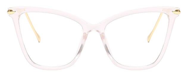 Cat eye brillenmonturen dames merk transparante lenzen bijziendheid brilmontuur dames helder brilmontuur bril: Transparant